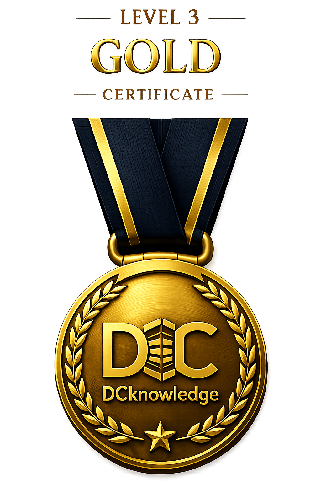 Gold certificate medal