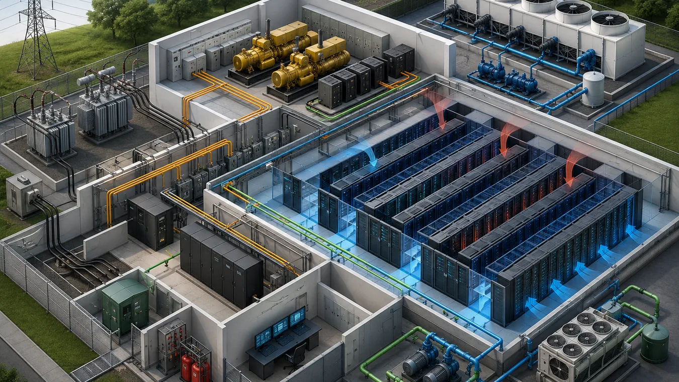 Data Centre Electrical Fundamentals: From Utility Power to the IT Equipment