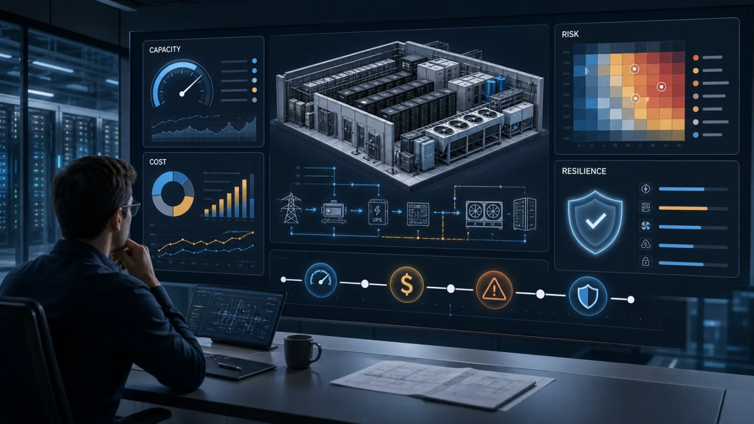 Balancing data center capacity, cost, risk and resilience