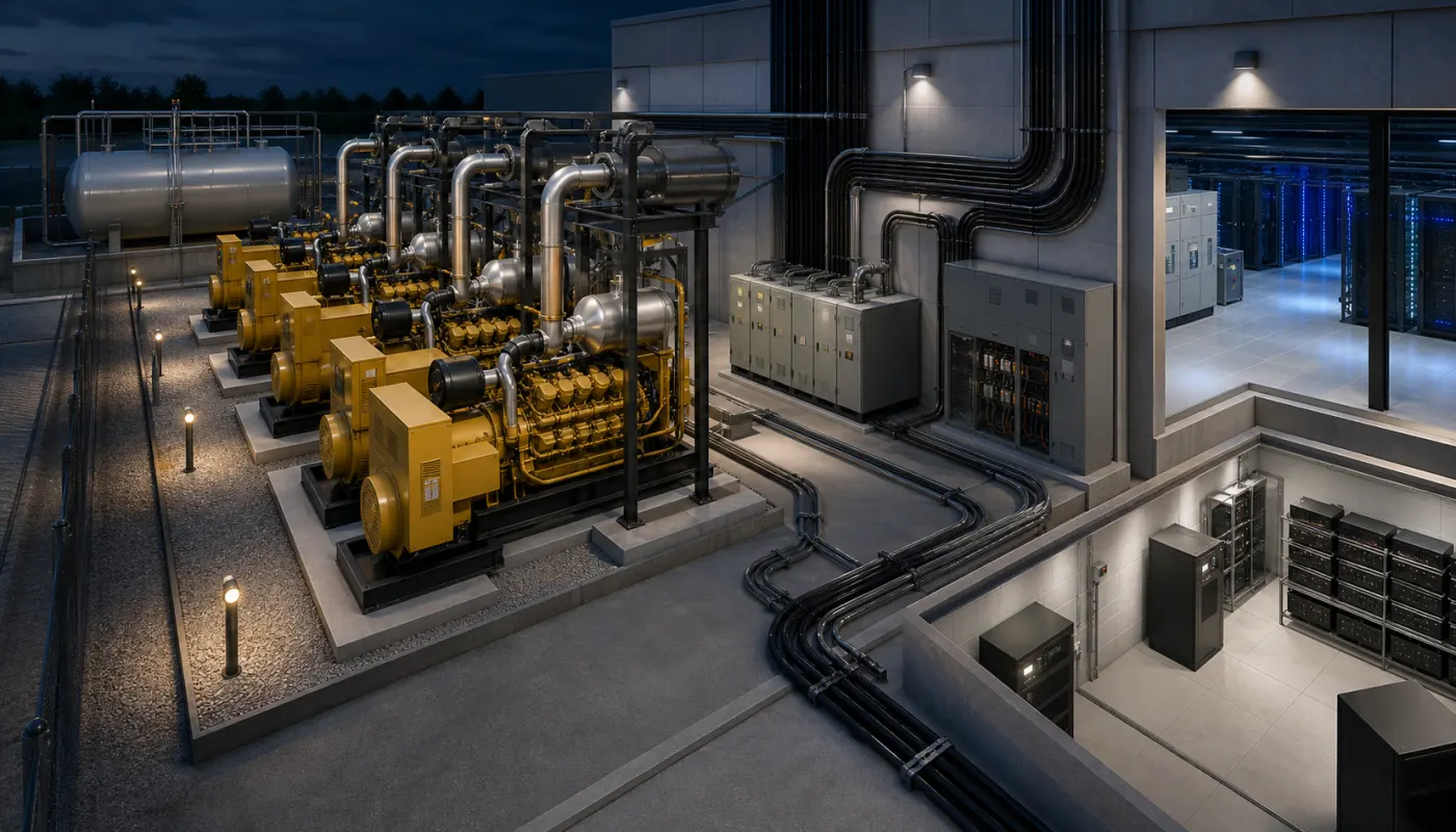 Data Center Standby Generator Systems: Architecture, Sizing, Ratings and Resilience