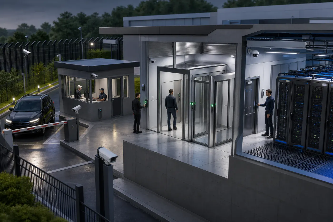 Physical Security Architecture for Data Centers: Defense in Depth from Perimeter to Rack
