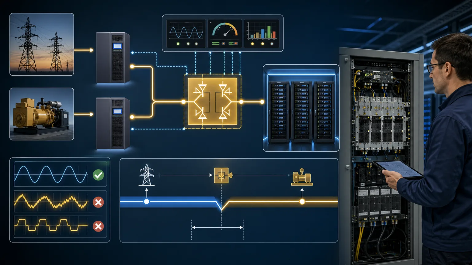 Static transfer switches for critical IT loads