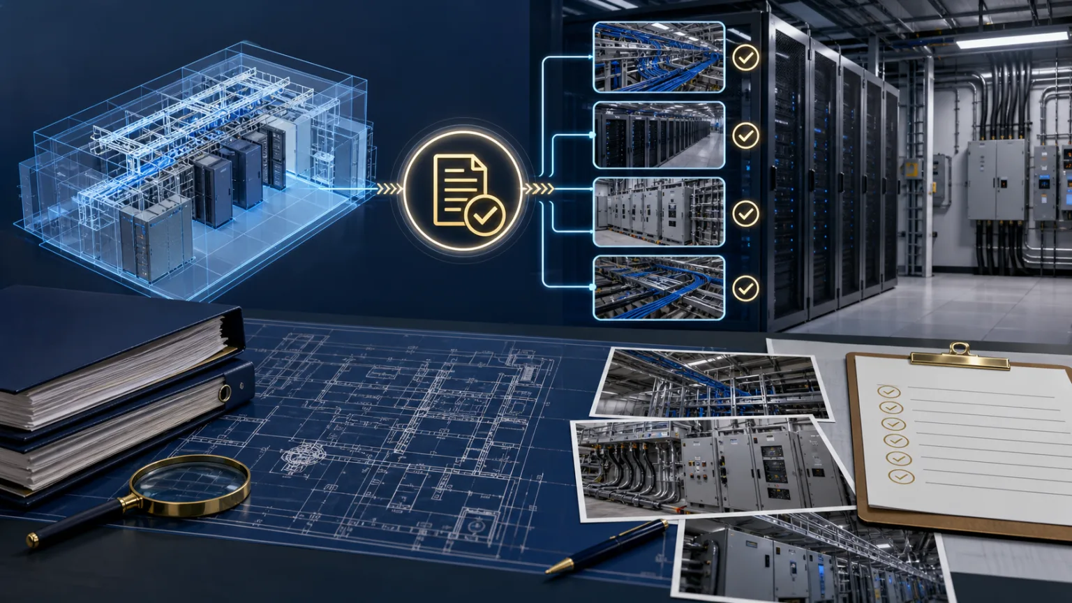 Technical documentation audits proving data center records match the facility