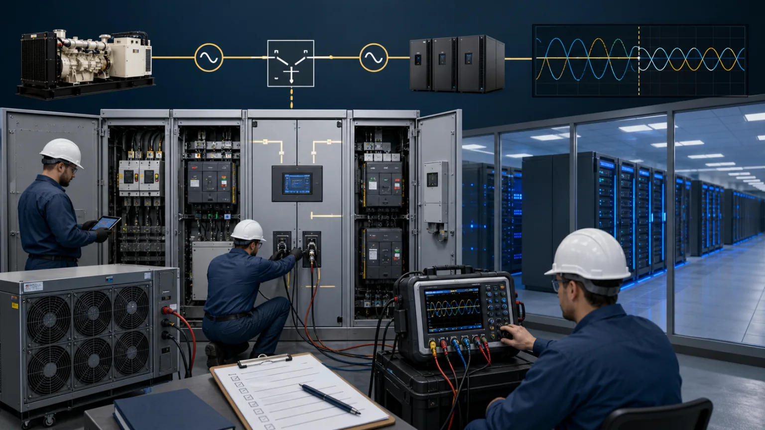 Testing and commissioning critical transfer systems