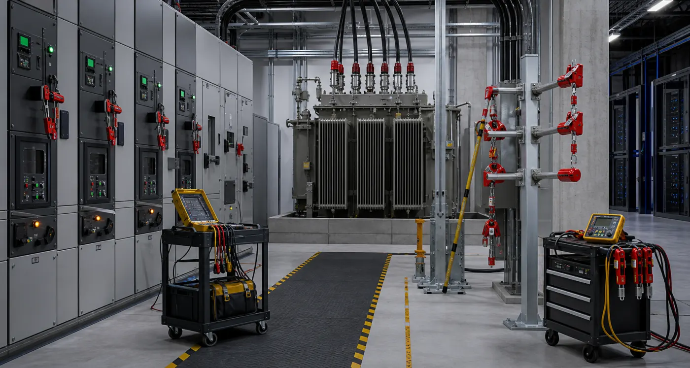 Utility and Transformer Operations in Data Centers: Switching, Maintenance, Testing and Failure Response